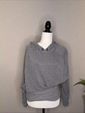 Gray Hooded Women’s Pullover Sweater